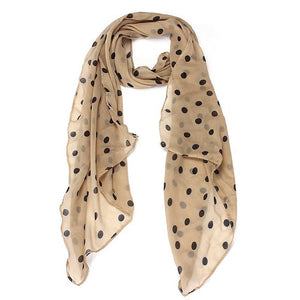 Long Wrap Shawl Polka Dot Chiffon Scarf - Dash Plaz
