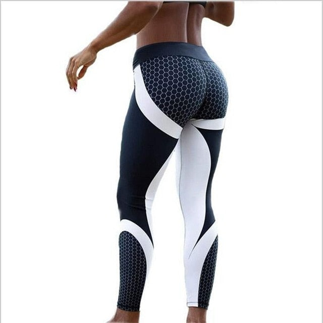 Hayoha Mesh Pattern Print Leggings fitness Leggings - Dash Plaz