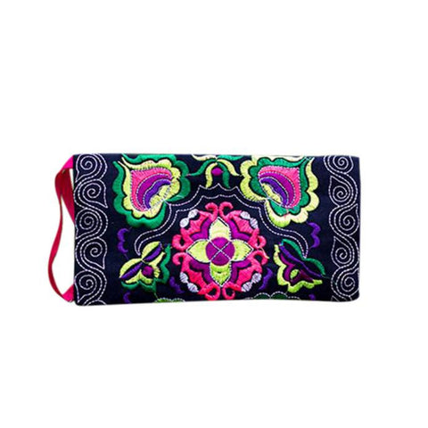 Vintage Handmade Embroidered Wrist-let Clutch Bag Purse - Dash Plaz
