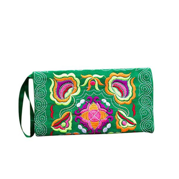 Vintage Handmade Embroidered Wrist-let Clutch Bag Purse - Dash Plaz