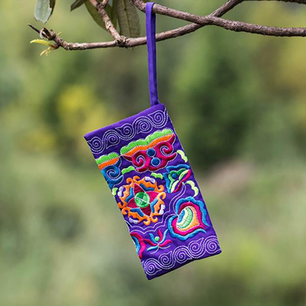 Vintage Handmade Embroidered Wrist-let Clutch Bag Purse - Dash Plaz