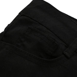 High Waist Stretch Slim Pencil Skinny Ripped Holes Jeans - Dash Plaz