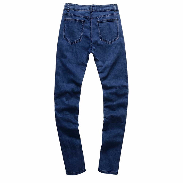 Ripped Slim Fit Motorcycle Vintage Denim Jeans - Dash Plaz