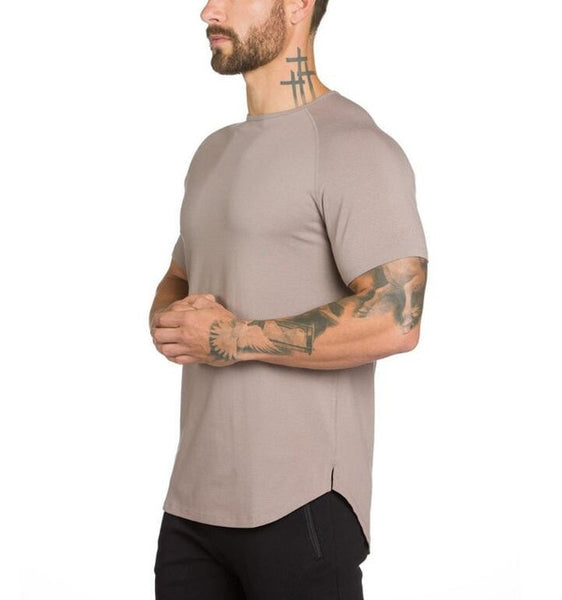short sleeve cotton bodybuilding muscle tshirt - Dash Plaz