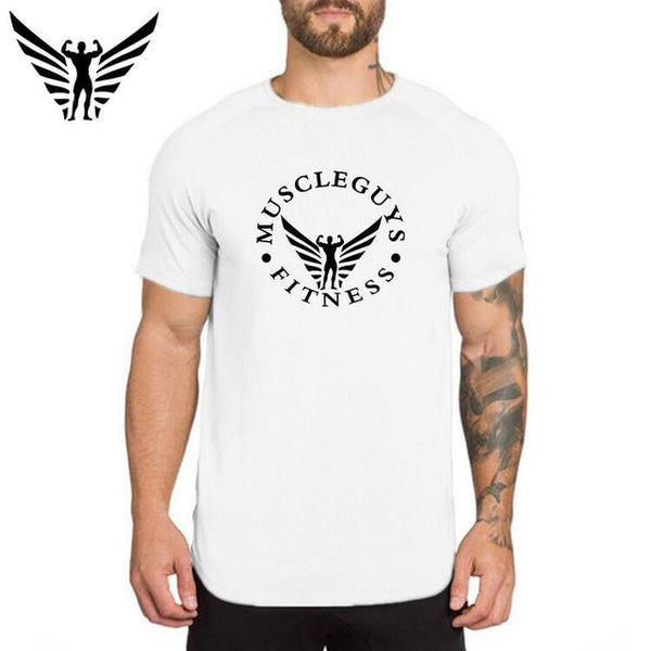 short sleeve cotton bodybuilding muscle tshirt - Dash Plaz