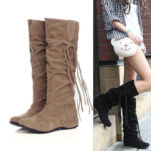 Heighten Platforms Thigh High Tessals Boots - Dash Plaz
