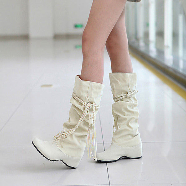 Heighten Platforms Thigh High Tessals Boots - Dash Plaz