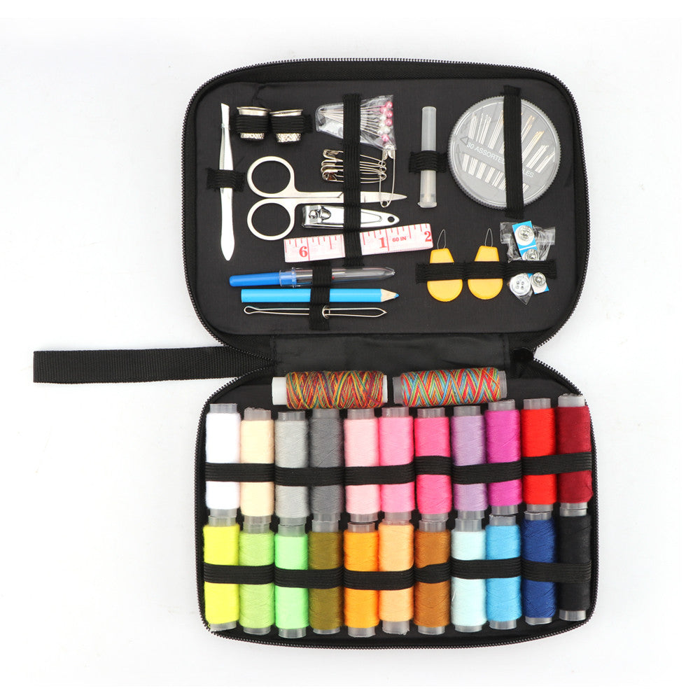 Sewing Kit with 96 Sewing Accessories, 24 Spools of Thread -24 Color - Dash Plaz