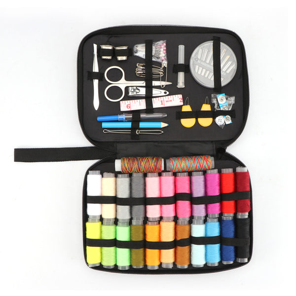 Sewing Kit with 96 Sewing Accessories, 24 Spools of Thread -24 Color - Dash Plaz
