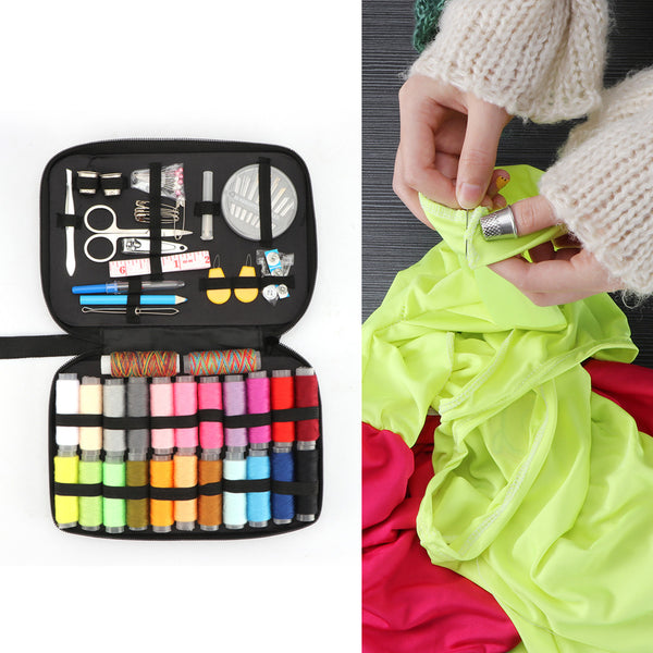 Sewing Kit with 96 Sewing Accessories, 24 Spools of Thread -24 Color - Dash Plaz