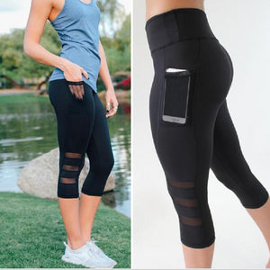 Skinny Leggings Patchwork Mesh Yoga Leggings - Dash Plaz