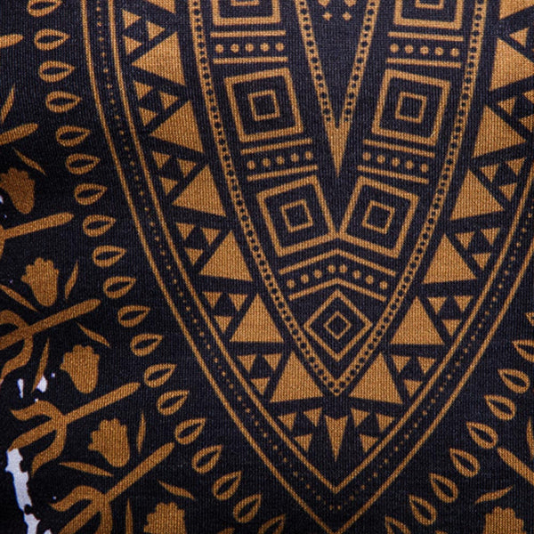 Men's African Print O Neck Pullover Long Sleeved T-shirt - Dash Plaz