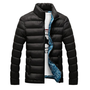 Stand Collar Solid Thick Jacket - Dash Plaz