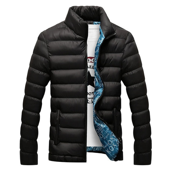 Stand Collar Solid Thick Jacket - Dash Plaz