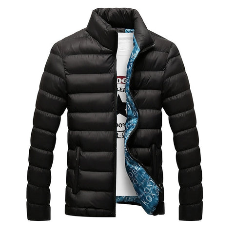 Stand Collar Solid Thick Jacket - Dash Plaz