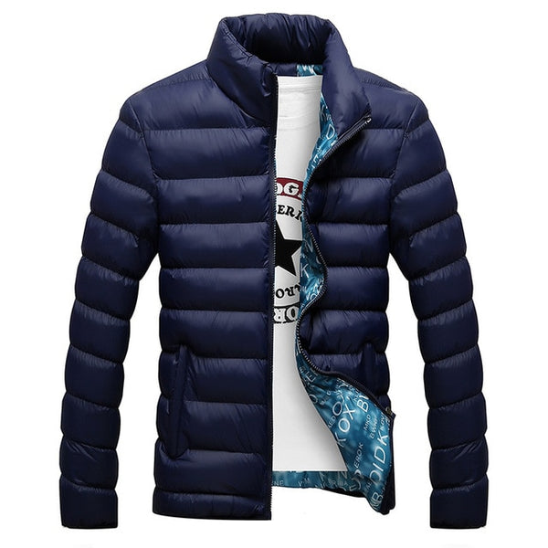 Stand Collar Solid Thick Jacket - Dash Plaz