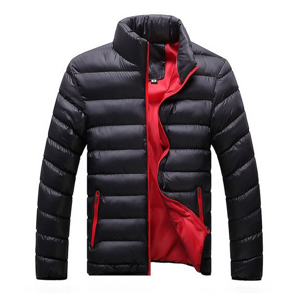 Stand Collar Solid Thick Jacket - Dash Plaz