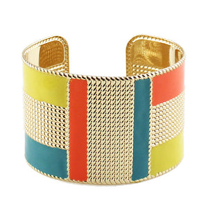 Color Block Cuff Bangle - Dash Plaz