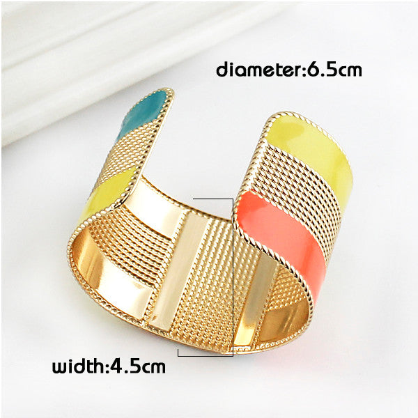 Color Block Cuff Bangle - Dash Plaz