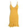 Sexy v neck ruffle strap mini dress - Dash Plaz