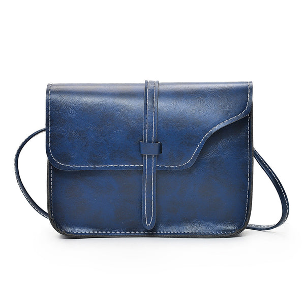 Vintage Flap Over Belt Front Messenger Shoulder Bag - Dash Plaz