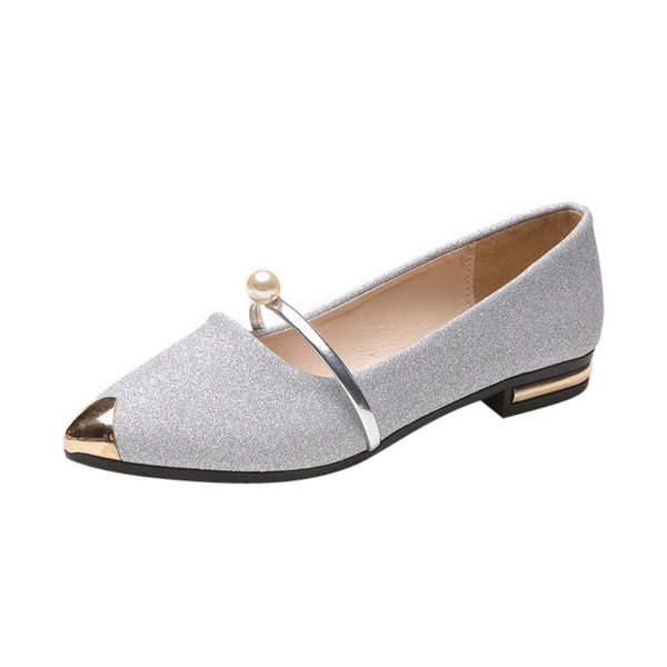 Pointed Toe Casual Low Heel Flat Shoes - Dash Plaz