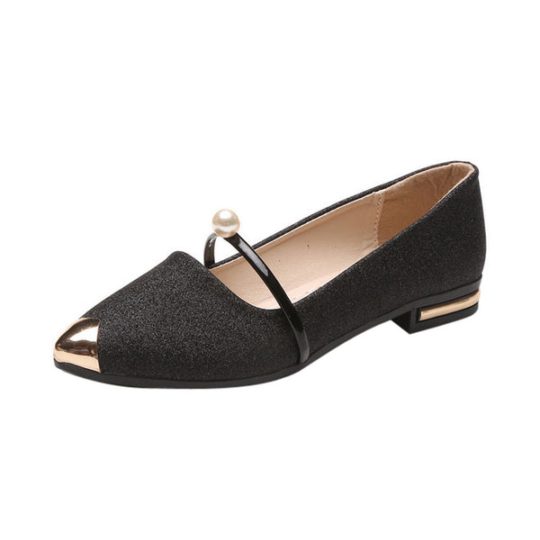 Pointed Toe Casual Low Heel Flat Shoes - Dash Plaz