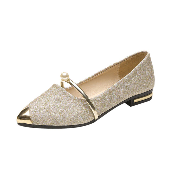 Pointed Toe Casual Low Heel Flat Shoes - Dash Plaz