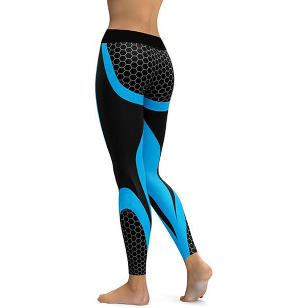 Hayoha Mesh Pattern Print Leggings fitness Leggings - Dash Plaz