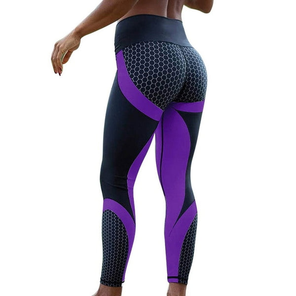 Hayoha Mesh Pattern Print Leggings fitness Leggings - Dash Plaz