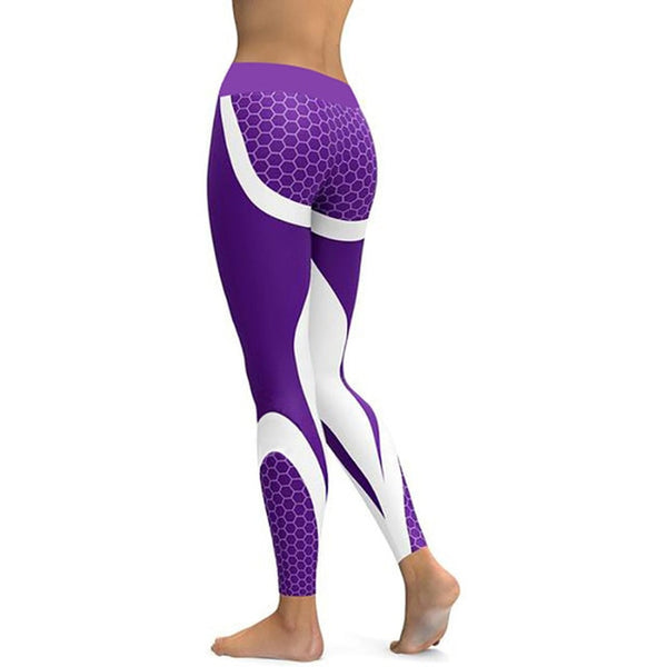 Hayoha Mesh Pattern Print Leggings fitness Leggings - Dash Plaz