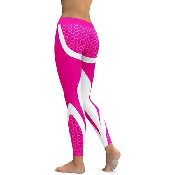 Hayoha Mesh Pattern Print Leggings fitness Leggings - Dash Plaz