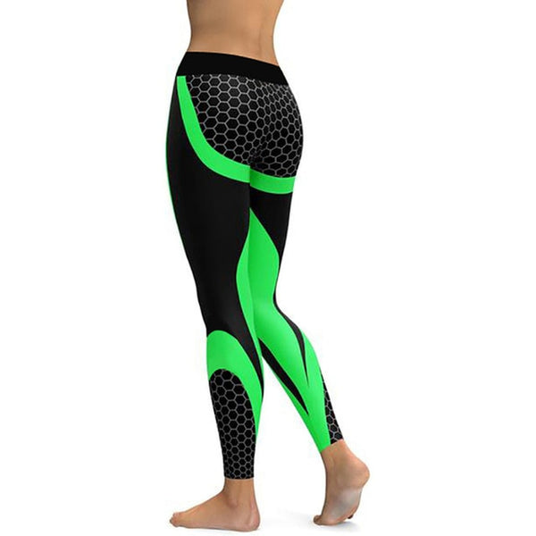 Hayoha Mesh Pattern Print Leggings fitness Leggings - Dash Plaz