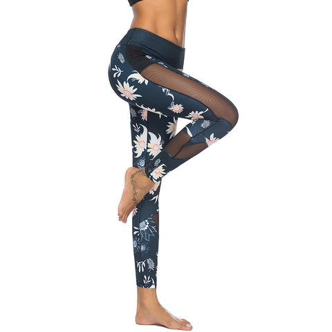 Printed Exercise Yoga Pants - Dash Plaz