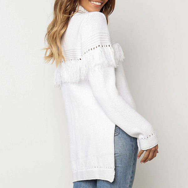 hollow out turtle neck casual jumper Winter pullover sweater - Dash Plaz