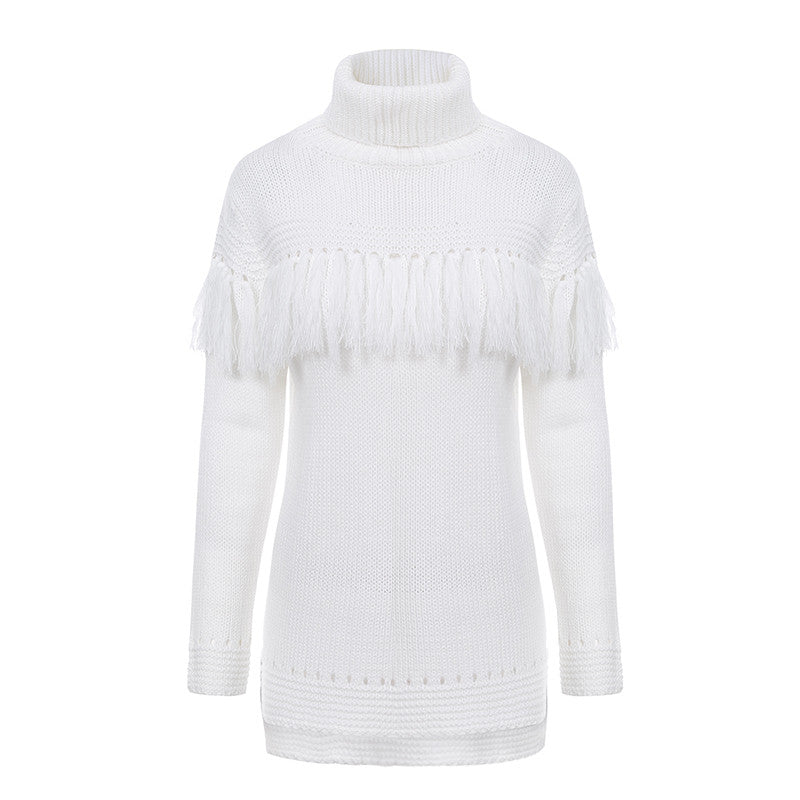 hollow out turtle neck casual jumper Winter pullover sweater - Dash Plaz