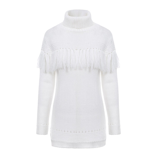 hollow out turtle neck casual jumper Winter pullover sweater - Dash Plaz