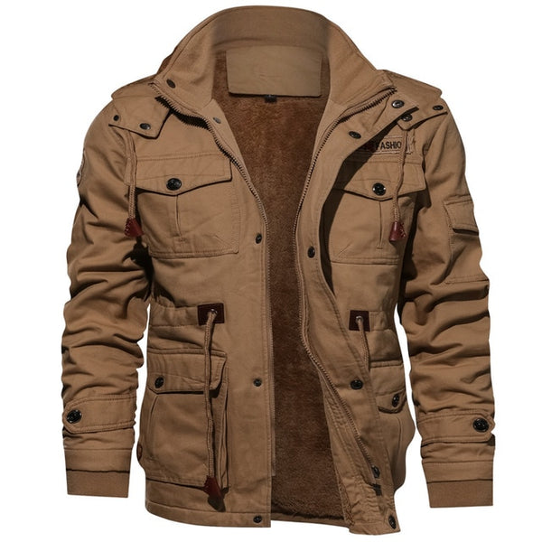 Parka Winter Fleece Multi-pocket Casual Quilted Jacket - Dash Plaz