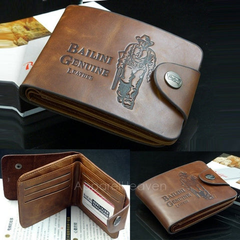 Classic Leather Pockets Credit/ID Cards Holder Wallet - Dash Plaz