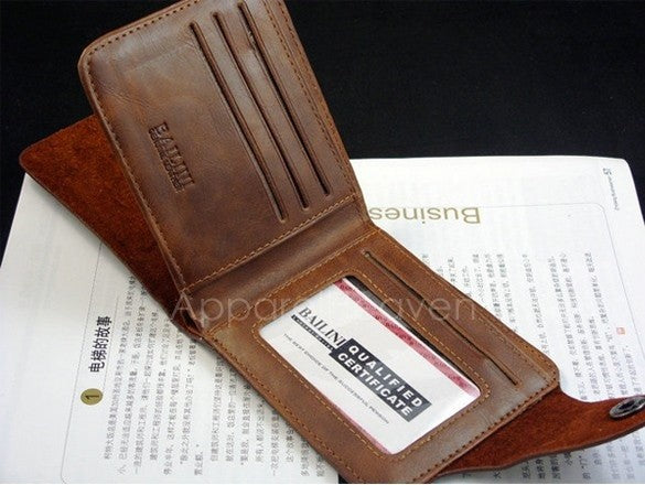 Classic Leather Pockets Credit/ID Cards Holder Wallet - Dash Plaz