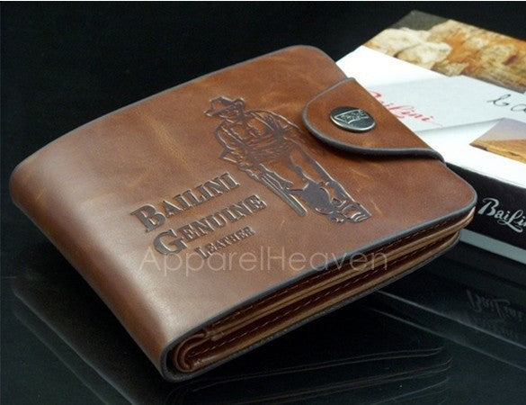 Classic Leather Pockets Credit/ID Cards Holder Wallet - Dash Plaz