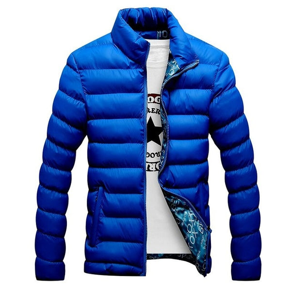 Stand Collar Solid Thick Jacket - Dash Plaz