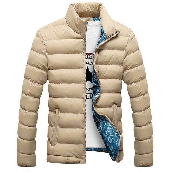 Stand Collar Solid Thick Jacket - Dash Plaz