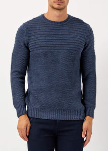 Men's Slim Fit Indigo Winter Pullover - Dash Plaz